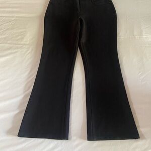 Calvin Klein Super High Rise Jegging  Black Flared Women's Pants